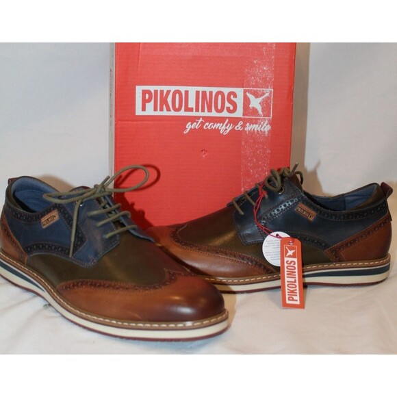 PILOLINOS MEN\'S ALIVA LEATHER SNEAKERS BRANDY BLUE NIB EU 41 US 7.5-8 NIB $200 main image 5